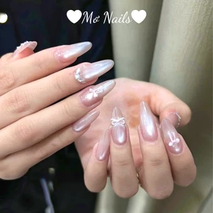 Nail Box Thiết Kế Móng Úp, Mong Giả Mắt Mèo Cực Quang Hồng Charm Sang Chảnh Chụp Kỉ Yếu M54
