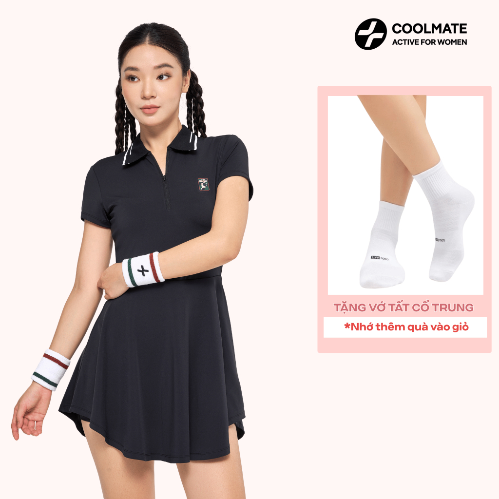 [TẶNG TẤT] Váy Polo thể thao Pickleball Dink Shot nhẹ, co giãn, thoáng khí - Coolmate Active For Women