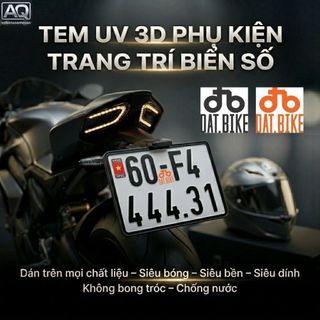 Tem Dán Biển Số Logo Dat Bike UV 3D Cao Cấp – Decal Trang Trí Xe Điện Siêu Bền Dễ Dán