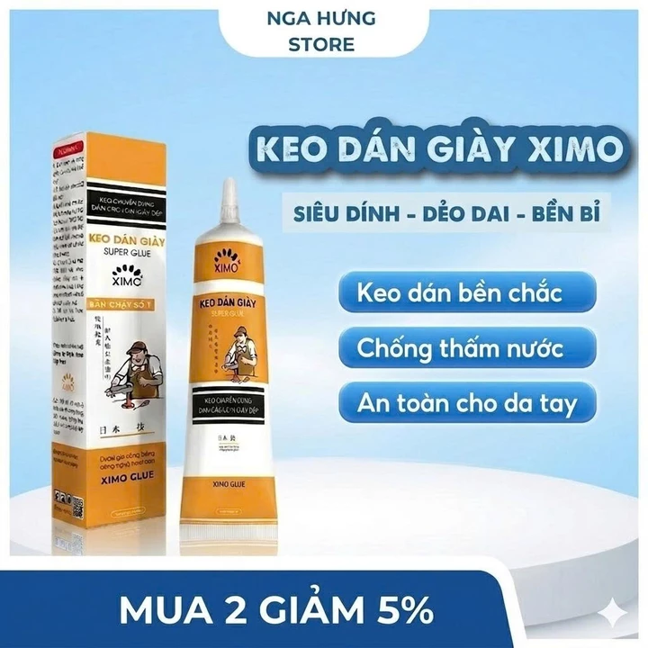 Keo Dán Giày Nhiệt Super Glue XIMO 110ml Siêu Dính Cao Cấp, Chống Nước Tốt KDG07