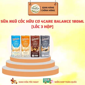 1 LỐC (3 HỘP) - Sữa Ngũ Cốc Hữu Cơ 4Care Balance 180ml.