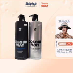 E300_ Combo (01 Cặp) A230 Cặp dầu gội xả dinh dưỡng Colour Way siêu mềm mượt dung tích 750ml/chai + (01 Tuýp) C08 KCN L
