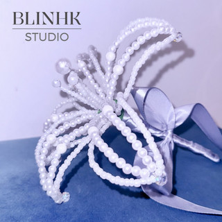 [Handmade] Hoa ly khổng lồ vĩnh cửu Ngọc Mix cườm Cao Cấp BlinhK Studio (Kèm Ruy Băng).