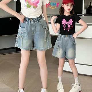 QuầN Short Jean Trẻ Em MớI HàN QuốC ThờI Trang, Dễ ThươNg ThoảI MáI, VảI QuầN đùI Cho Bé GáI
