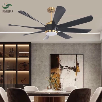 [HÀNG LOẠI I-CÁP AN TOÀN] Quạt trần đèn 8 cánh đường kính 1.52m,Quạt trần hiện đại có điều khiển từ xa đảo chiều hút ẩm
