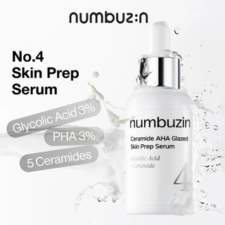 Toner numbuzin No.4 Hydrating Glow Mineral 200ml/Serum numbuzin No.4 Ceramide AHA Glazed Skin Prep