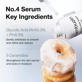 Toner numbuzin No.4 Hydrating Glow Mineral 200ml/Serum numbuzin No.4 Ceramide AHA Glazed Skin Prep