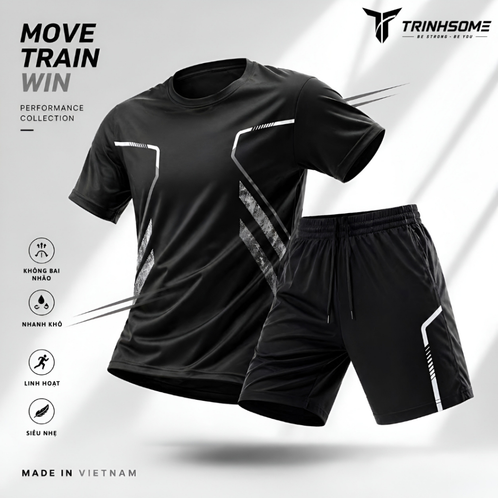 Bộ Đồ, Set Quần Áo thể Thao Nam Nữ, Sport Tập Thể Dục Chạy Bộ Tập Gym, Không Bai Nhão, Bền, Mát Mẻ, Co Dãn 4 chiều