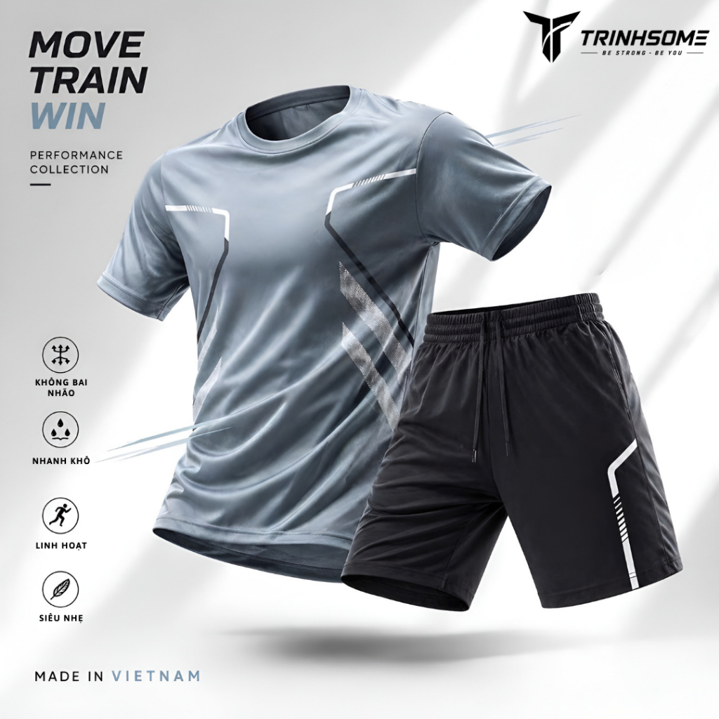 Bộ Đồ, Set Quần Áo thể Thao Nam Nữ, Sport Tập Thể Dục Chạy Bộ Tập Gym, Không Bai Nhão, Bền, Mát Mẻ, Co Dãn 4 chiều
