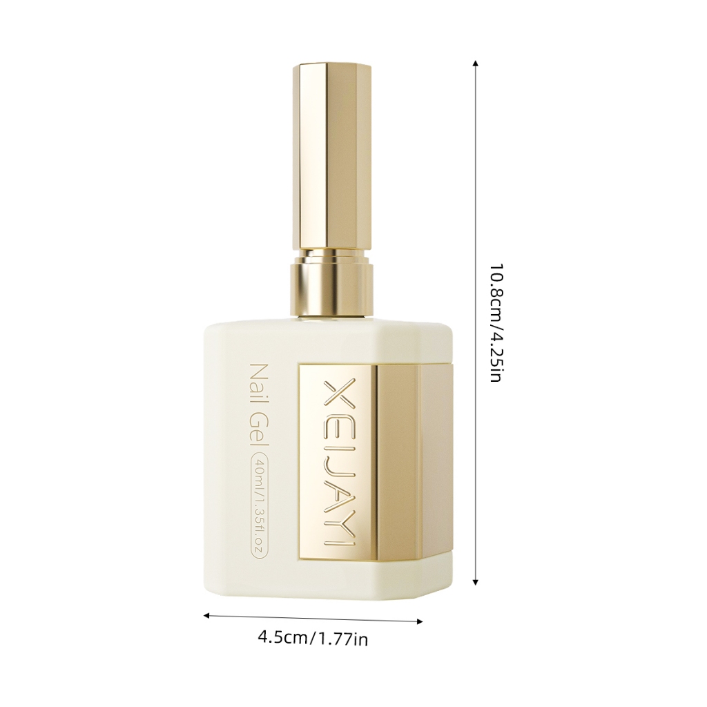 XEIJAYI 40ml - Sơn móng tay dạng gel màu đỏ trong suốt mới, độ bóng lâu trôi, dung tích lớn.