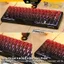 Keycap xuyên led sideprint Black Pink gradient nhựa pbt doubleshot dùng cho mạch xuôi