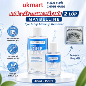 Tẩy Trang Mắt Môi Chuyên Dụng Maybelline New York Eye & Lip Makeup Remover 40ml - 150ml