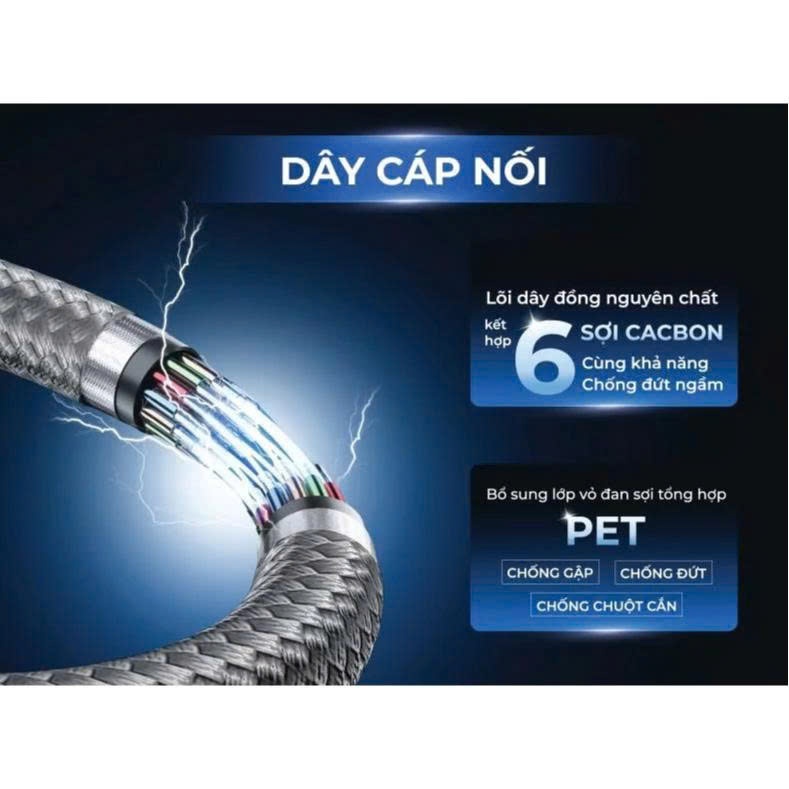 [KENKO STORE] Cáp nối 28V KENKO chính hãng bọc sợi PET. Chống đứt ngầm, chống gập.
