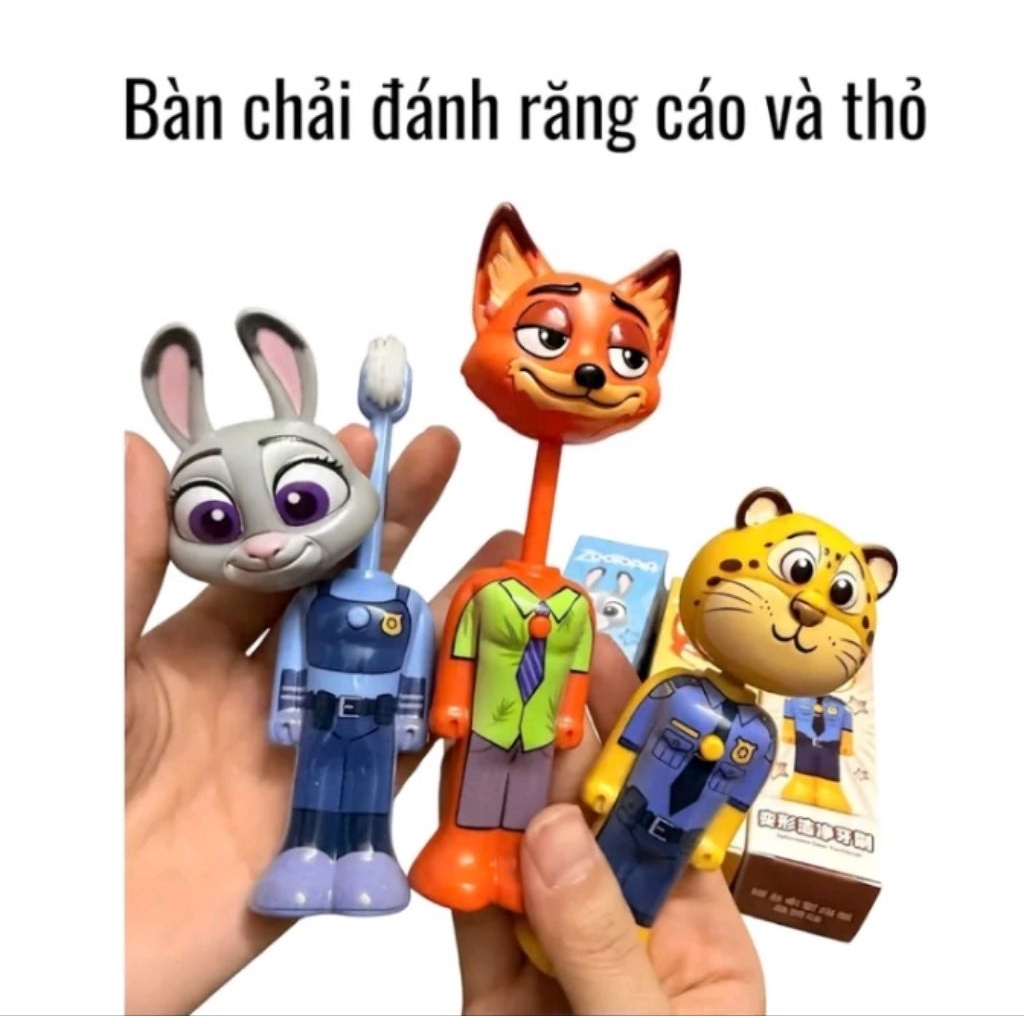 ĐÁNH RĂNG CHO BÉ HÌNH THỎ CÁO HỔ (tôi GIÚP VIỆC ĐÁNH RĂNG TRỞ LÊN THÚ VỊ)