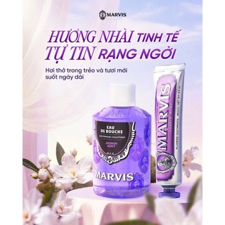 Combo Chăm Sóc Răng Marvis - Kem Đánh Răng & Nước Súc Miệng 400 ml – Bảo Vệ Men Răng, Ngừa Hôi Miệng