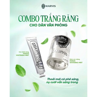 Combo Chăm Sóc Răng Marvis - Kem Đánh Răng & Nước Súc Miệng 400 ml – Bảo Vệ Men Răng, Ngừa Hôi Miệng