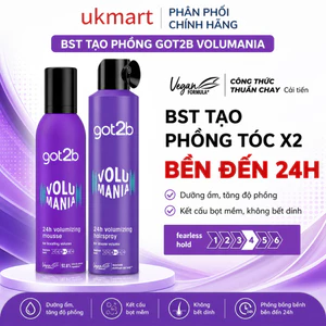 Bọt tạo phồng tóc, Xịt phồng tóc Got2b Volumising Mousse 250ml - Tăng độ phồng cho tóc, Giữ nếp 24h