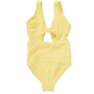 Bộ bơi 2 mảnh nữ, bikini đi biển dáng tam giác màu vàng nổi bật, áo sẵn đệm ngực hàng VNXK