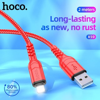 Cáp sạc dây dù siêu bền Hoco X59 cổng LaiNing, dài 2M
