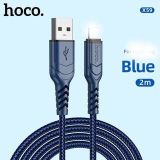 Cáp sạc dây dù siêu bền Hoco X59 cổng LaiNing, dài 2M