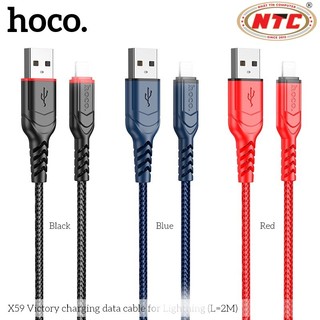Cáp sạc dây dù siêu bền Hoco X59 cổng LaiNing, dài 2M - Phụ Kiện Nhất Tín