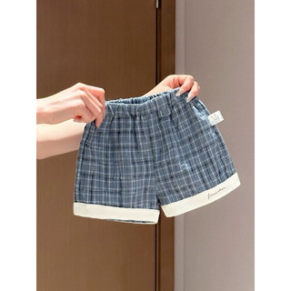 Set bộ áo cổ thuỷ thủ mix quần short kẻ caro mùa hè cho bé trai