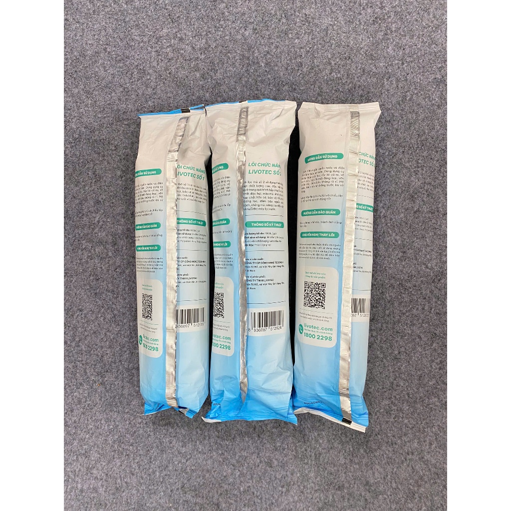 Combo Lõi Lọc Thô 123 Karofi Livotec (Thêm 1 Đến 2 Lõi Số 1) Có Serial Chính Hãng Thay Thế Được Cho Cốc Lọc 10Inch
