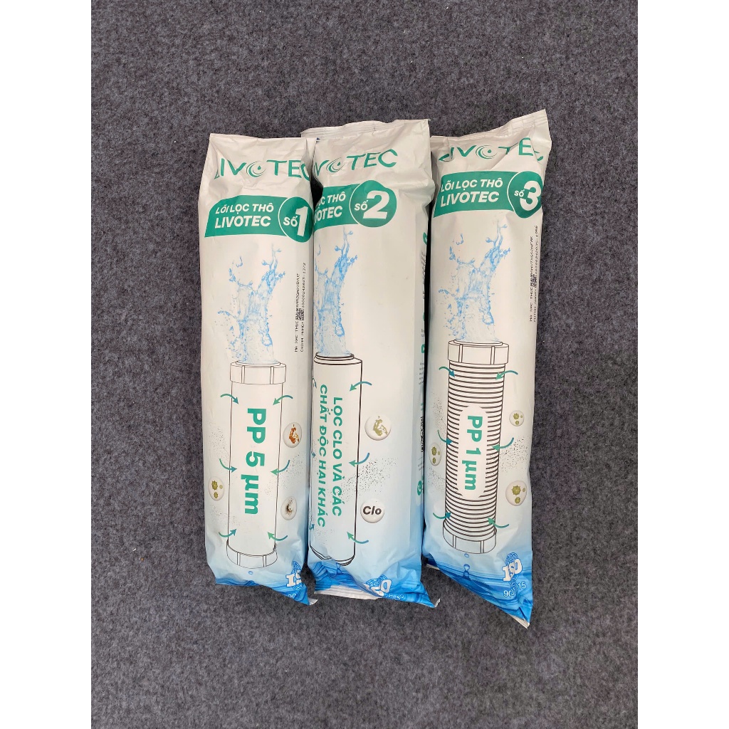 Combo 8 Lõi Lọc Nước Karofi Cho Máy O-D138 Gồm Lõi 123 Livotec - Màng RO Mỹ 100GPD - Lõi Chức Năng T33 Mineral 2Nano
