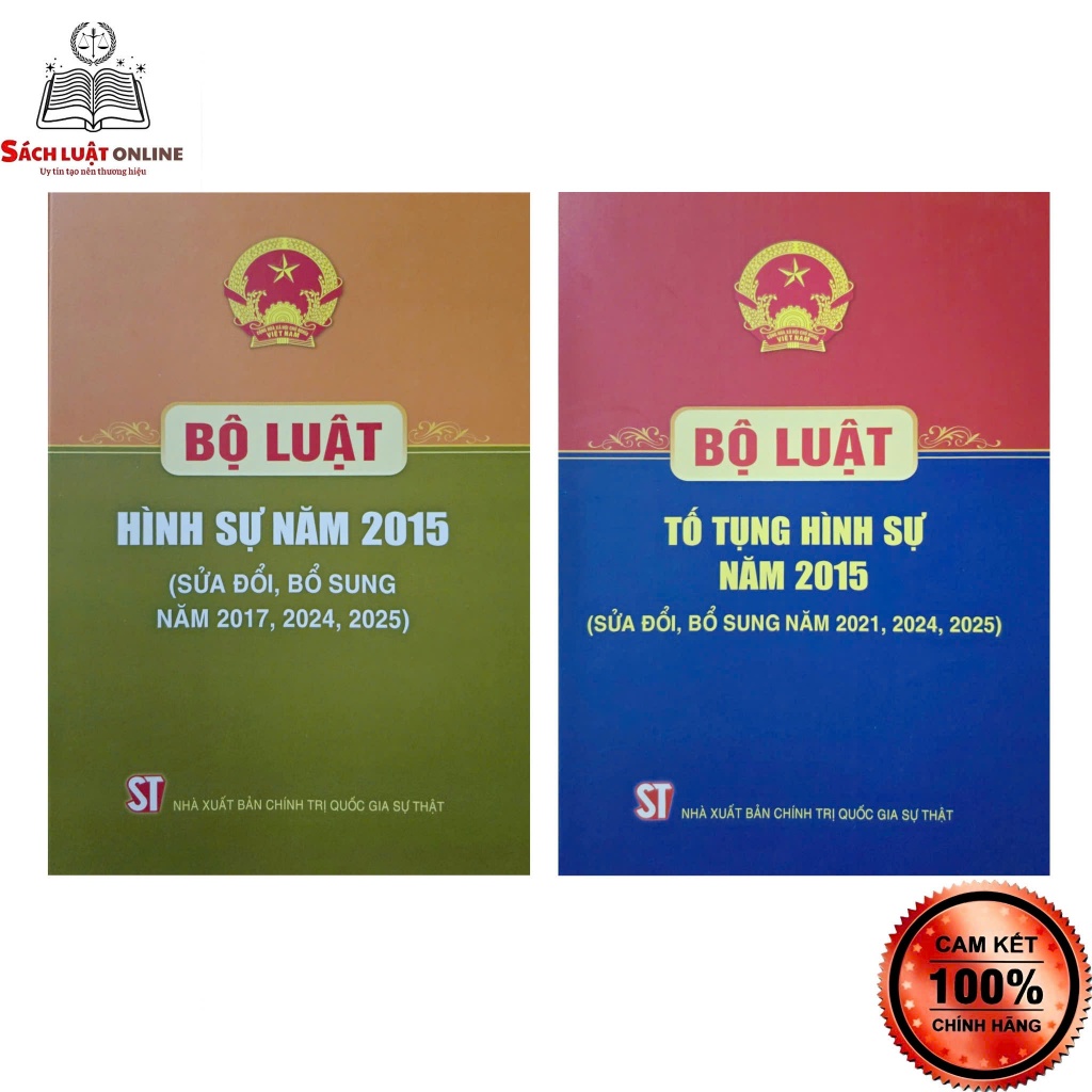 Sách - Combo 2 cuốn Bộ luật hình sự + Bộ luật tố tụng hình sự (NXB Chính trị quốc gia sự thật)
