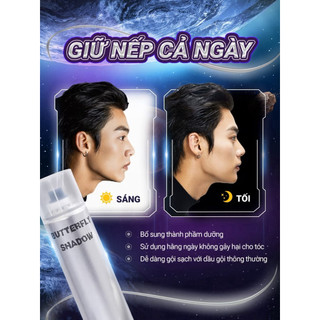 Gôm xịt tóc Butterfly Shadow 150ml 320ml 600ml Chính hãng, Gôm bạc giữ nếp tạo kiểu nam nữ GM01