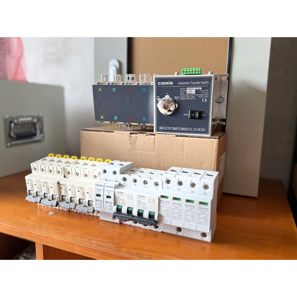 Combo Attomat cho hệ tủ điện năng lượng mặt trời 6-12kw