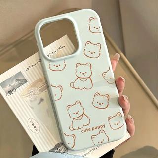 Dòng gấu trắng nhỏ tích hợp cho trường hợp iPhone 17pro 16/15/14/13 Jelly Case