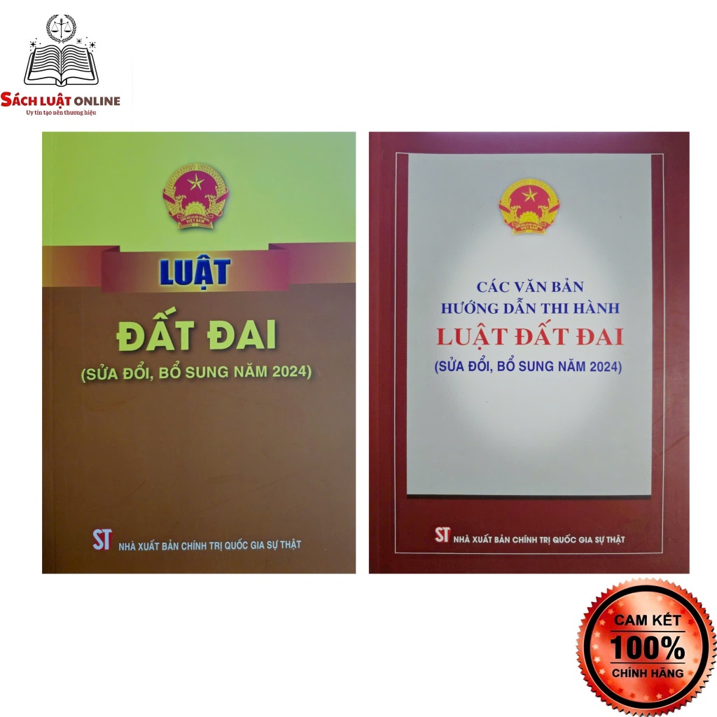 Sách - Combo 2 cuốn Luật đất đai và các văn bản hướng dẫn thi hành luật đất đai (NXB Chính trị quốc gia sự thật)