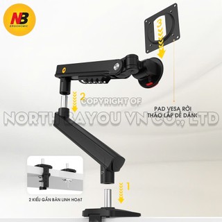 Arm Màn Hình Máy Tính Gắn Bàn NB A5 17''-32'' inch, Giá Treo Màn Hình LCD Cột Đứng Nâng Hạ Dễ Dàng