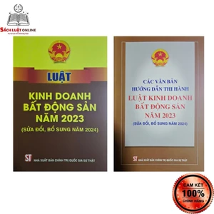 Sách - Combo 2 cuốn Luật kinh doanh bất động sản và Các văn bản hướng dẫn luật kinh doanh bất động sản (NXB CTQGST)