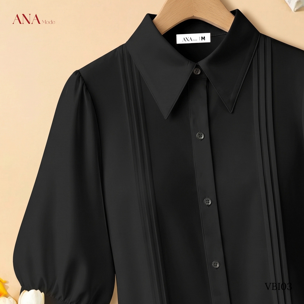 Áo Kiểu Sơ Mi Nữ ANA Mode Chất Liệu Lụa Ngọc Trai Thanh Lịch Đi Làm Quà Tặng Mẹ AK25VBI03
