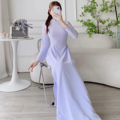 ÁO DÀI TRUYỀN THỐNG HỌC SINH LỤA MỸ MỀM MỊN KHÔNG NHĂN KHÔNG XÙ GIÁ CẢ HỌC SINH | BigBuy360 - bigbuy360.vn