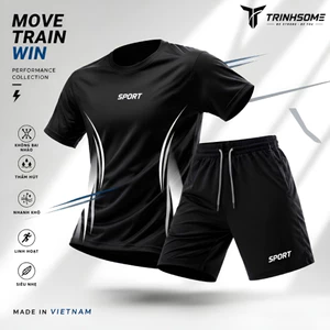 Bộ Đồ Quần Áo Thể Thao Nam Nữ, Sport Tập Thể Dục Chạy Bộ Tập Gym, Không Bai Nhão, Bền, Mát Mẻ, Co Dãn 4 chiều