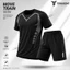 Bộ Thun Lạn Thể Thao Mát Mẻ Cọc Tay Hè, Bộ Đồ Nam Cầu Lông Chạy Bộ Tập Gym, Đủ size S->2XL