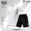 Bộ Thun Lạn Thể Thao Mát Mẻ Cọc Tay Hè, Bộ Đồ Nam Cầu Lông Chạy Bộ Tập Gym, Đủ size S->2XL