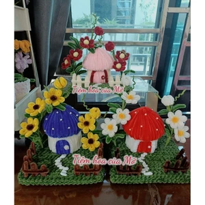 Tiểu Cảnh Nhà Nấm Kẽm Nhung , Nhà Búp Bê Kẽm Nhung Xinh Xắn