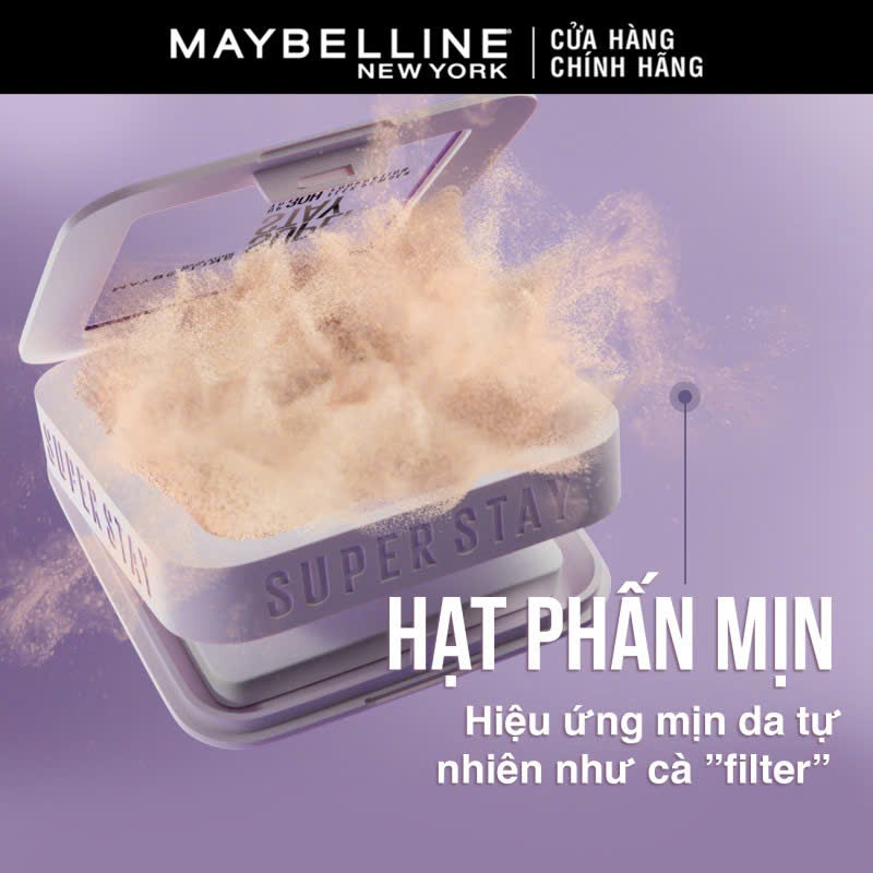 Phấn phủ MAYBELLINE dạng nén Supperstay 30h 9G flex powder mịn da | NHÍM HOUSE