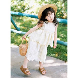 [B&G] Sét váy thêu hoa sát nách điệu đà mùa hè mát mẻ cho bé gái mặc đi chơi, du lịch, đi học