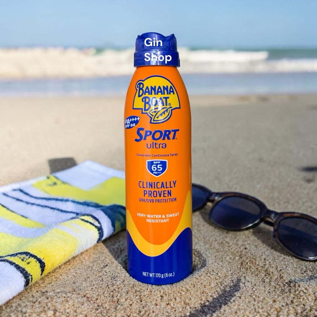 Chống nắng Banana Boat Sport thể thao SPF65 170g PA++++, Xịt Chống Nắng Kid SPF50\170g