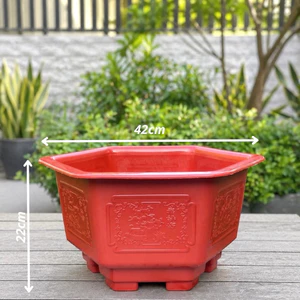 Combo 5 Cái Chậu Nhựa Lục Giác FAC380 [42x22]