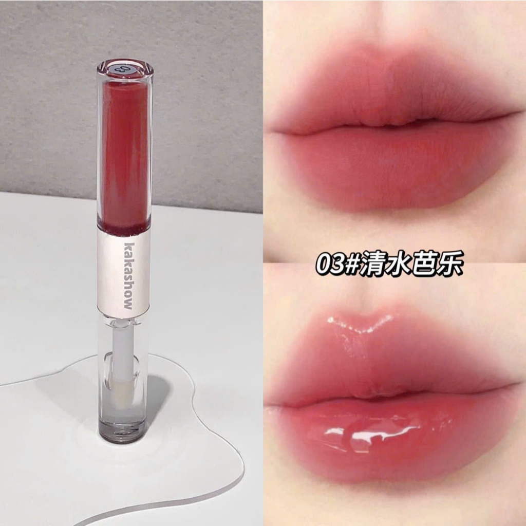 Kakashow Son môi hai đầu giúp lớp môi siêu căng bóng và mịn lì, giữ màu tốt tạo sự gợi cảm trên môi C588