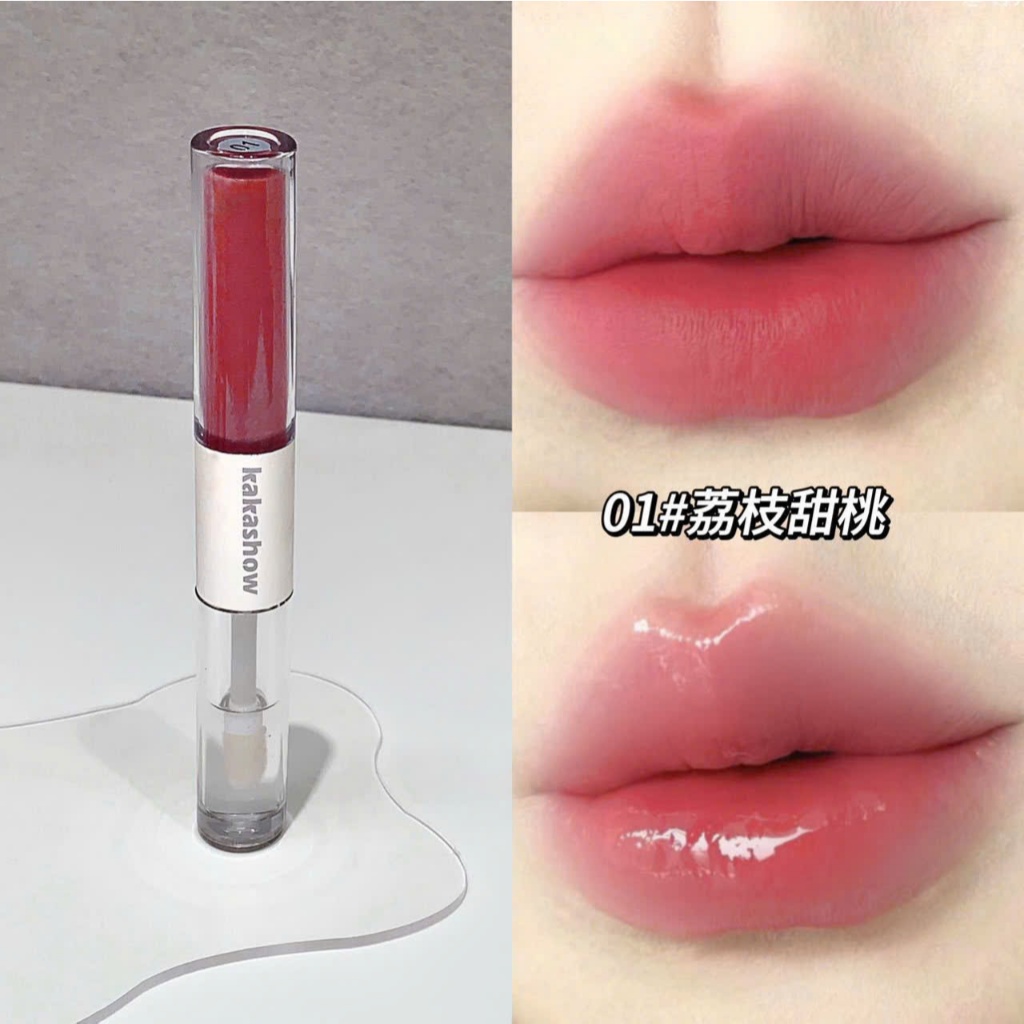 Kakashow Son môi hai đầu giúp lớp môi siêu căng bóng và mịn lì, giữ màu tốt tạo sự gợi cảm trên môi C588