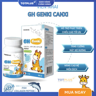Viên Nhai GH Genki Canxi Cho Bé - Hỗ Trợ Phát Triển Chiều Cao Và Xương Răng Chắc Khỏe - Hộp 90 Viên