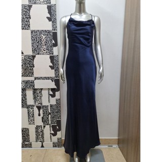 Đầm lụa dây cổ đỗ vnxk dư Morgan & Co.
