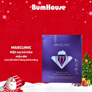 Hộp 4 Miếng Mặt Nạ Dưỡng Trẻ Hóa Da Maxclinic Time Return Melatonin Cream Mask Sheets 28mlx4